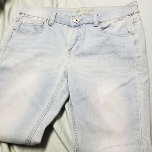 Light blue mid rise jeggings